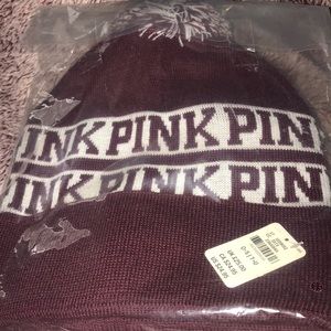 NWT Burgundy Victoria’s Secret Beanie
